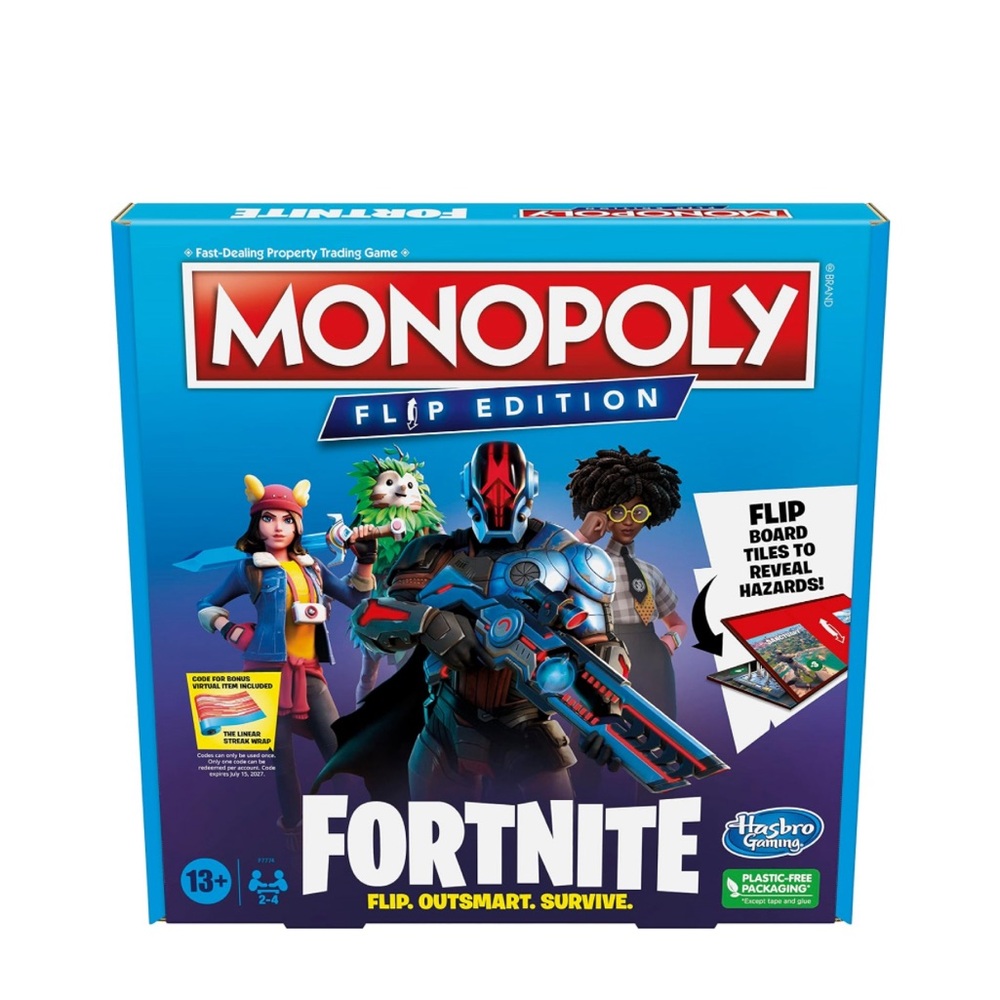 Monopoly Fortnite Gaming Flip Edition: Board Game Hasbro for Ages 13 and up